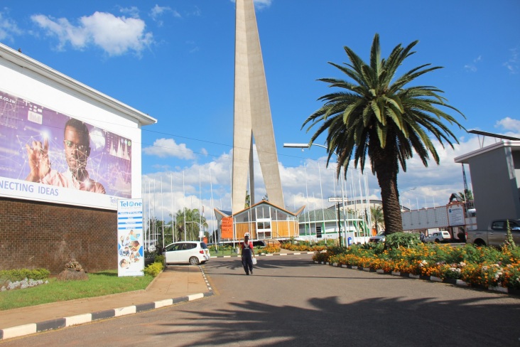 The ever blooming ZITF information tower. Pic By Phineas Chiutsi