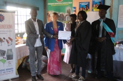 Monitor Tshuma one of the graduates receiving her certificate. Pic by Hillary Mapfumo