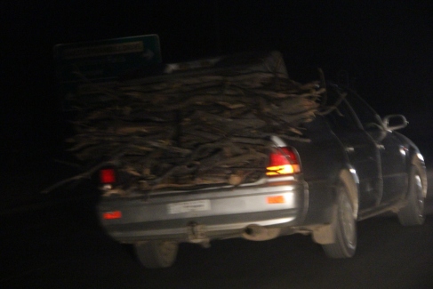 This small vehicle captured with a heavy load of firewood at night in Bulawayo. Pic by Chris Tabvura