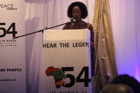 Dr Judy Dlamini addressing guests at JM Busha Peace Pledge. Pic by Chrispen Tabvura
